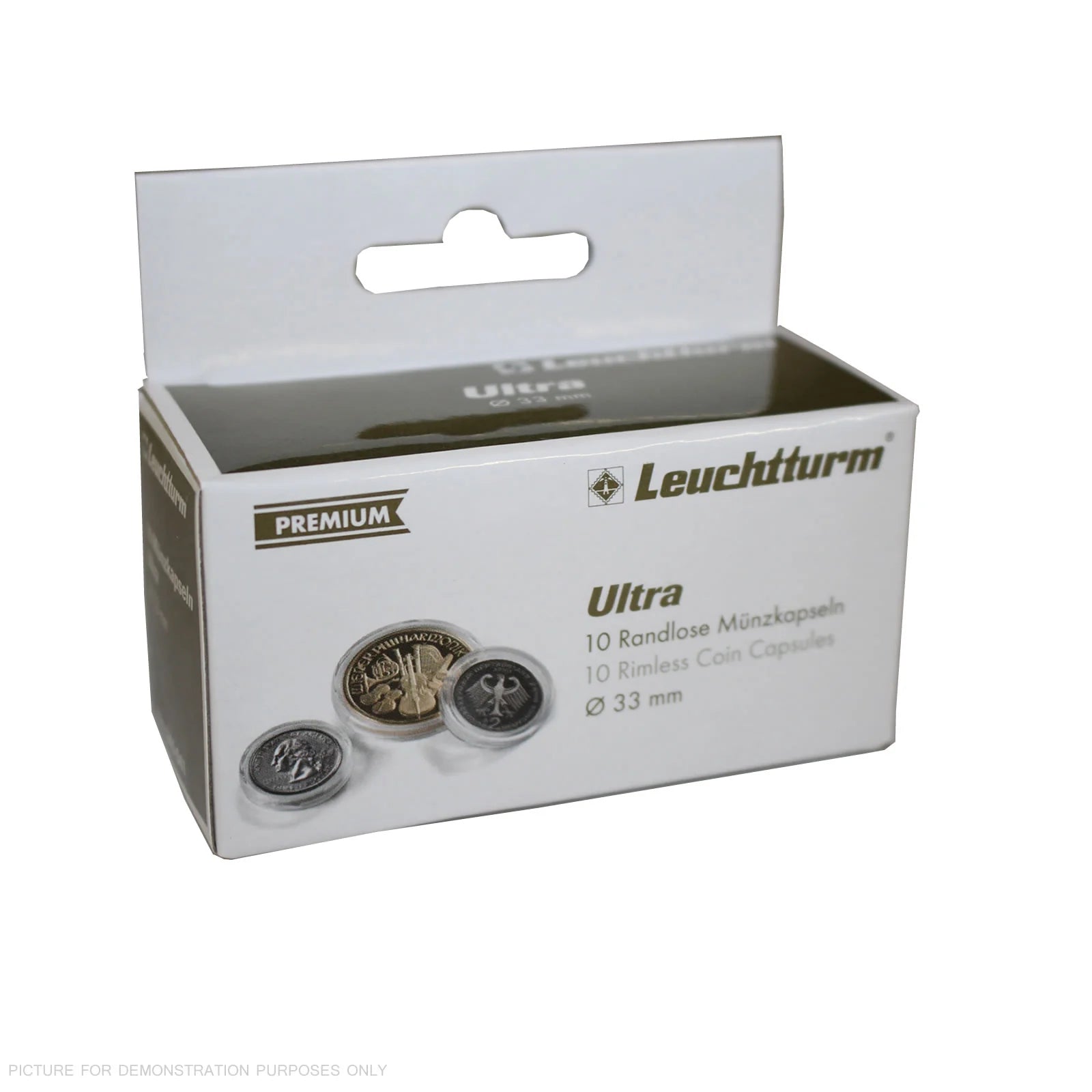 Lighthouse PREMIUM Coin Capsules - Round 33mm Packet of 10